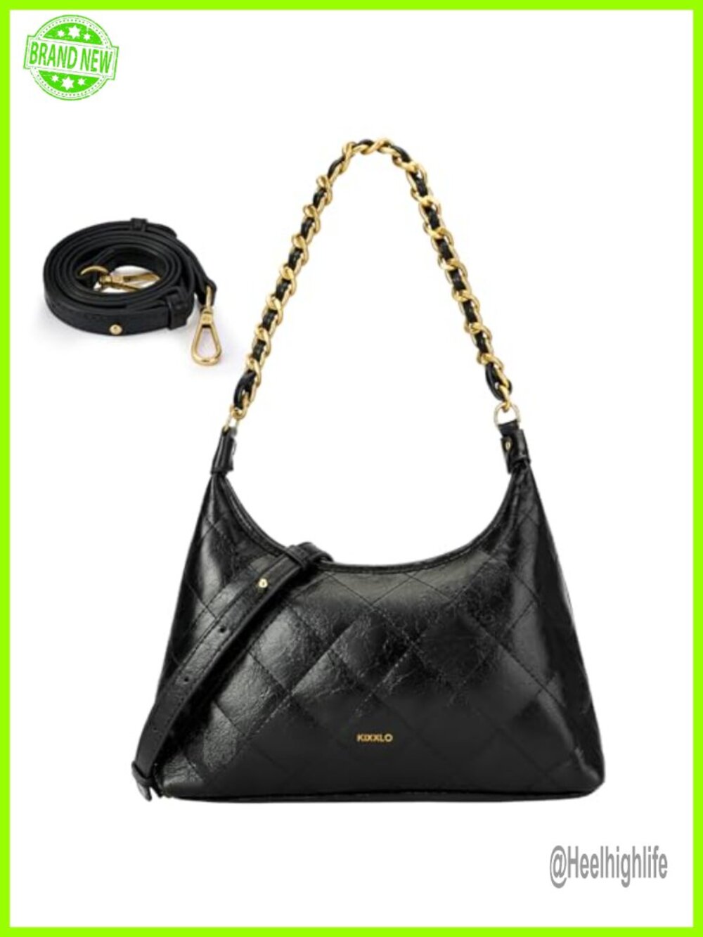 Vegan Leather Crescent Shoulder Bag Small Cute Crossbody Hobo Purse